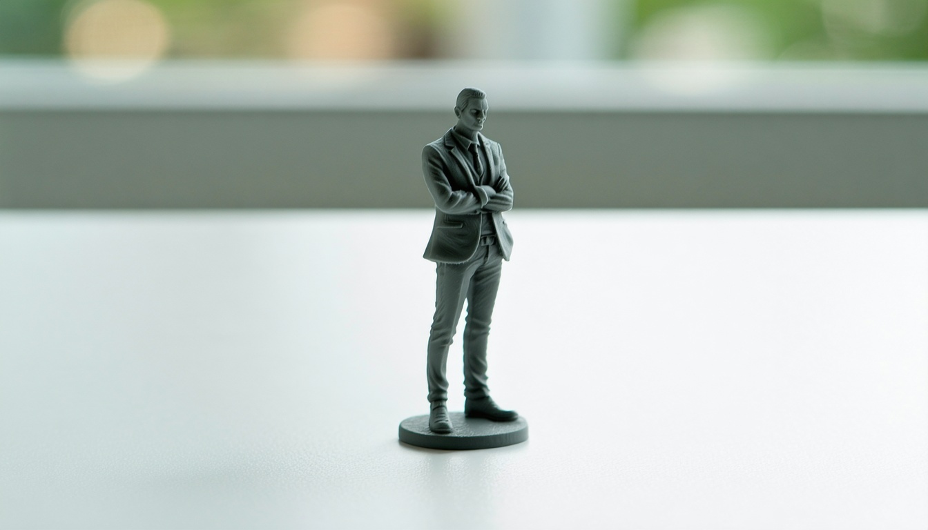 Detailed 3D printed miniature figurine